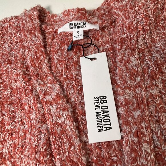 Steve Madden BB Dakota Odette Open Pocket Cardigan pink pockets size small s NWT - Picture 4 of 11